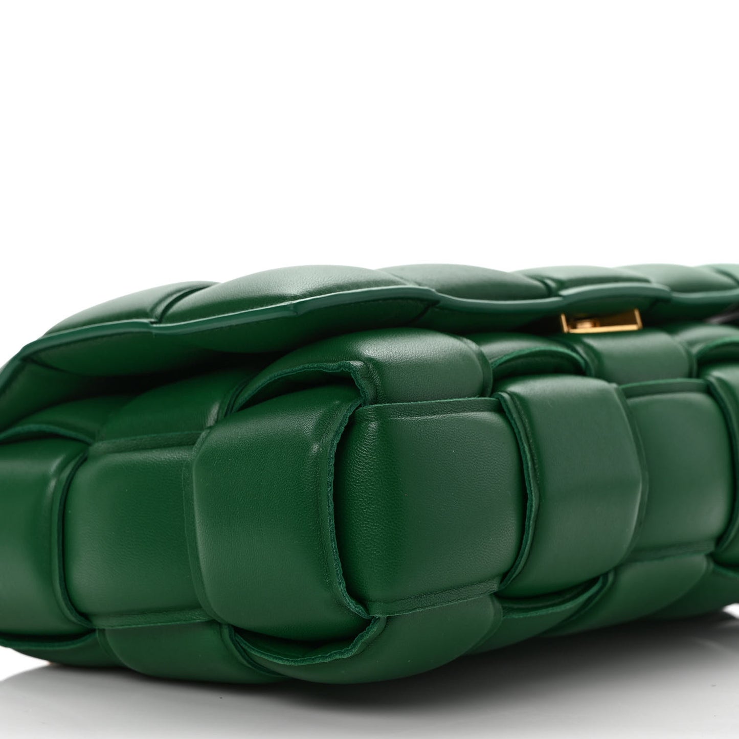 Nappa Maxi Intreccio Padded Cassette Crossbody Bag Racing Green