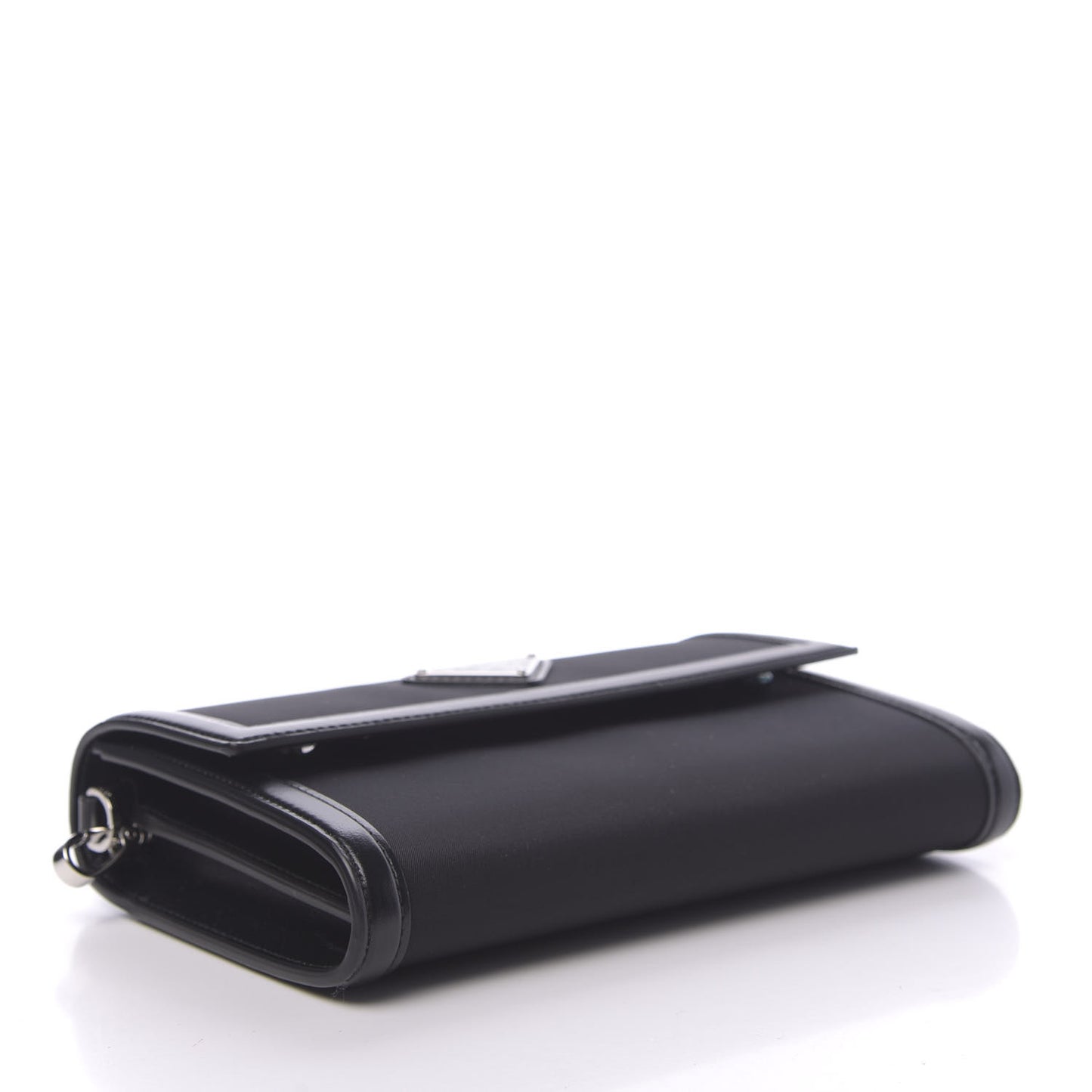 Tessuto Nylon Vitello Wallet on Strap Black