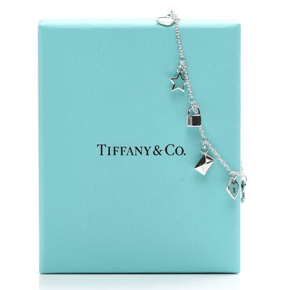 Tiffany Sterling Silver Enamel Love Notes Charm Bracelet Blue 6 of 6