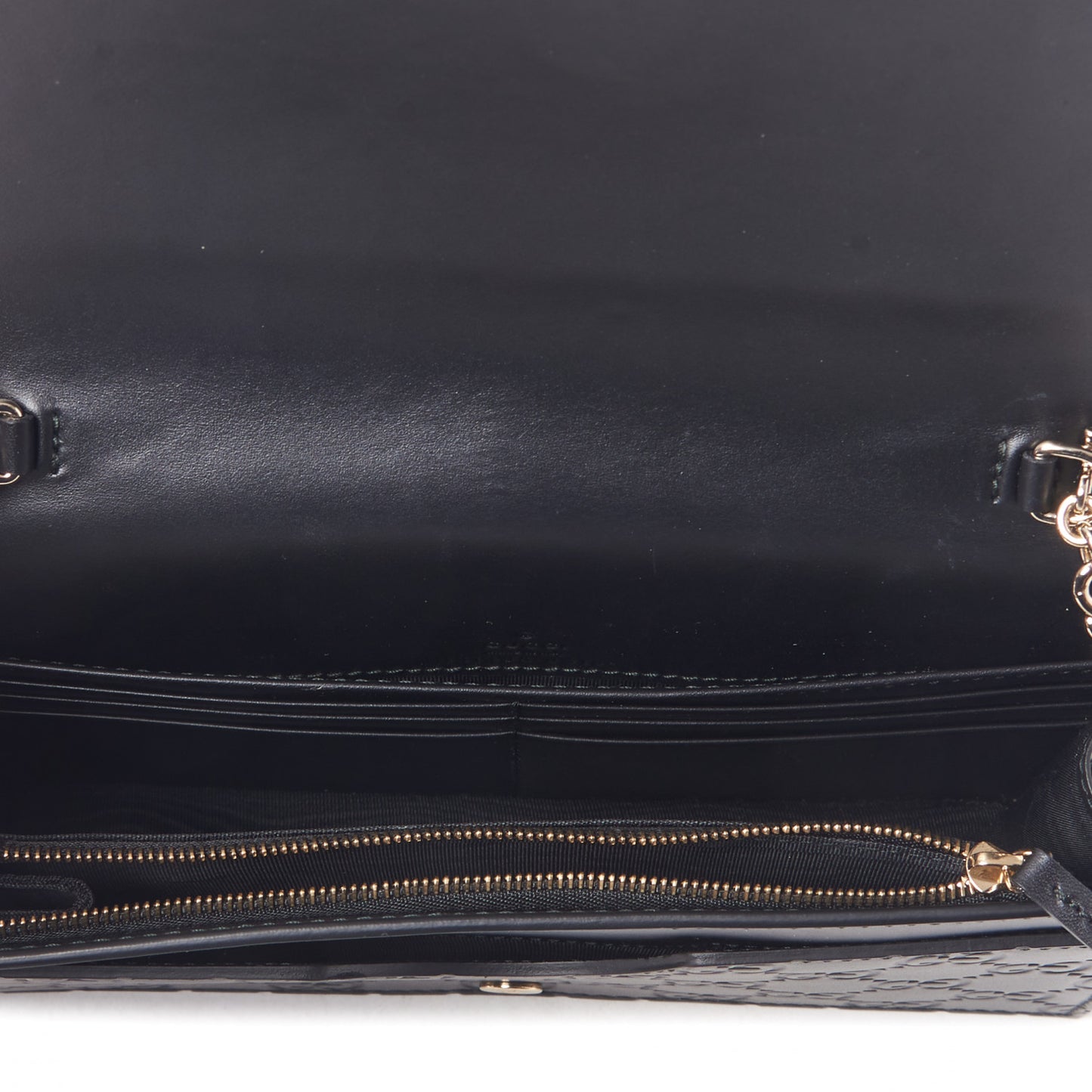 Guccissima Signature Bowy Chain Wallet Black