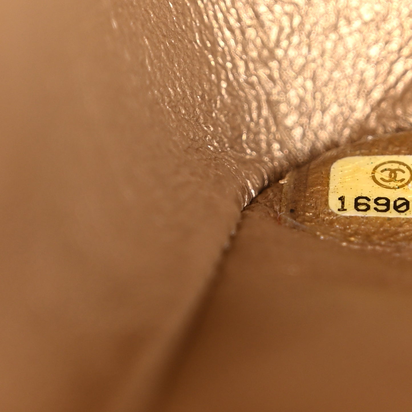 Metallic Lambskin Quilted Jumbo Double Flap Gold