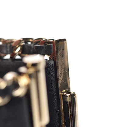 Chanel Lambskin Chain CC Cuff Black Gold 4 of 10