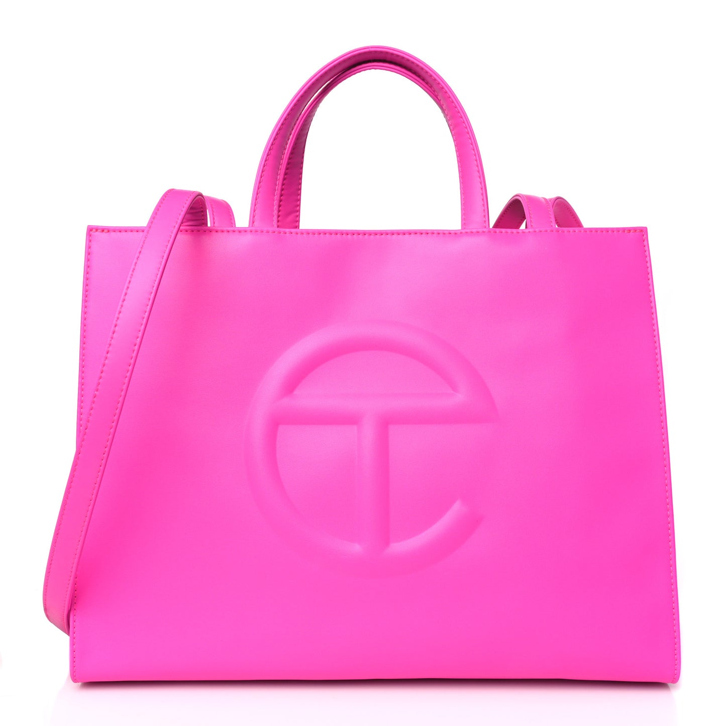 Vegan Leather Medium Shopping Bag Azalea