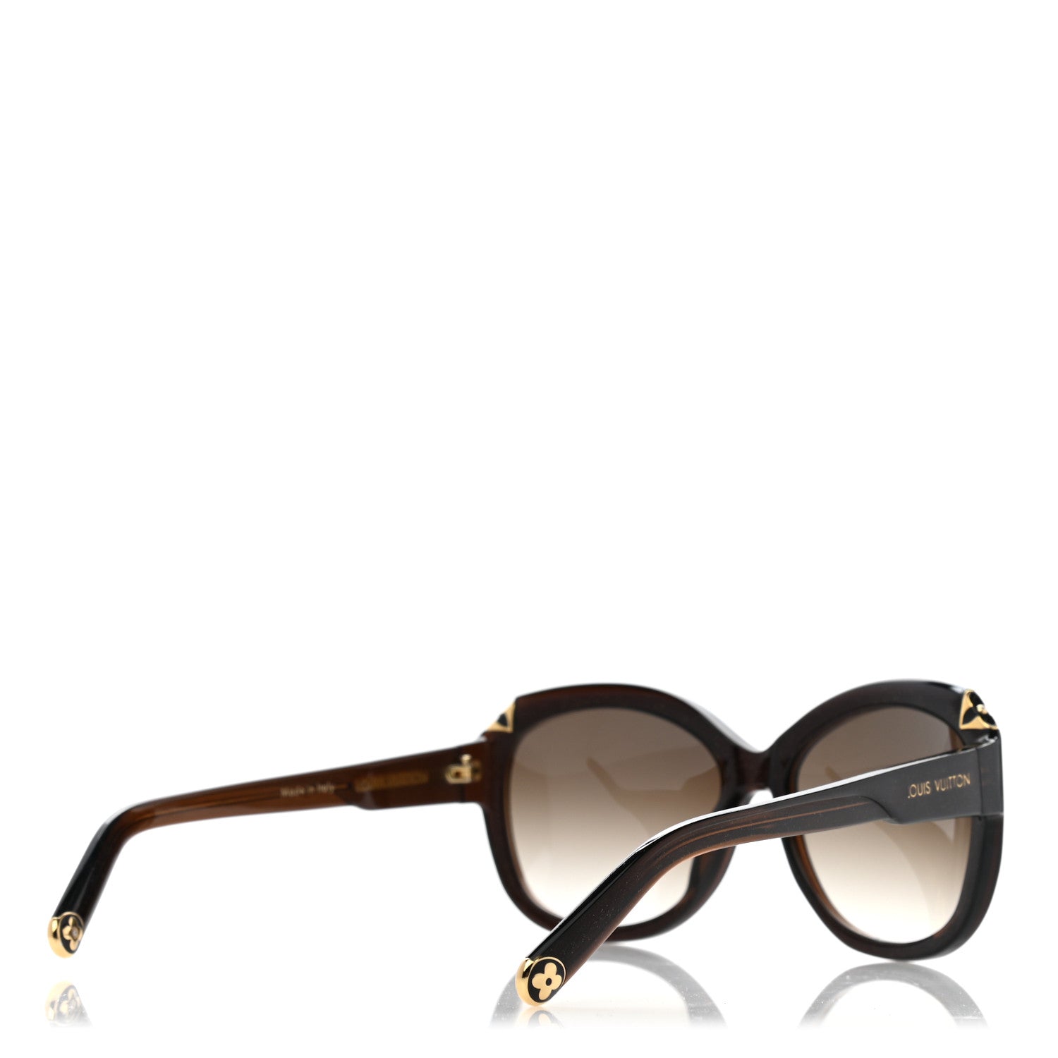 Louis Vuitton Acetate Hortensia Cat Eye Sunglasses Z0486W Brown Glitter 4 of 8