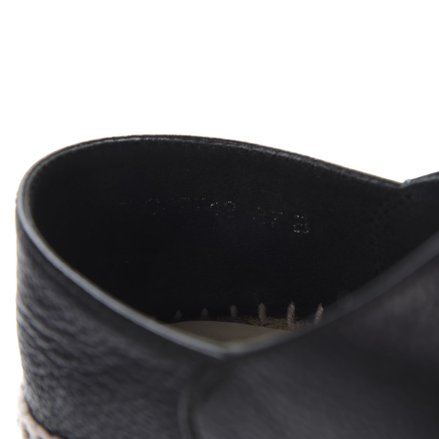 Chanel Grained Calfskin CC Espadrilles 37 Black 10 of 11
