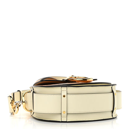 Chloe Calfskin Crocodile Embossed Small Tess Bag White Beige 2 of 11