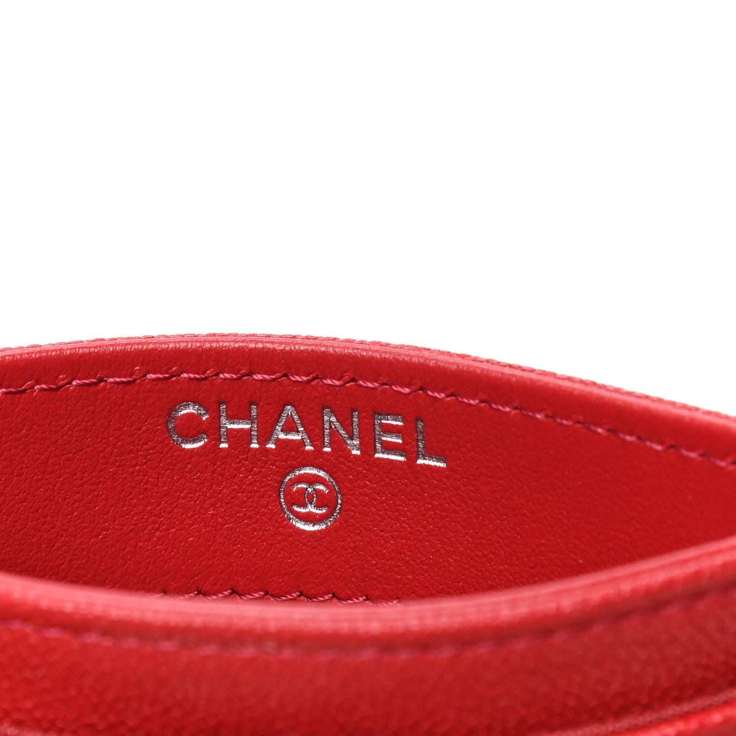 Caviar Quilted Boy Card Holder Red