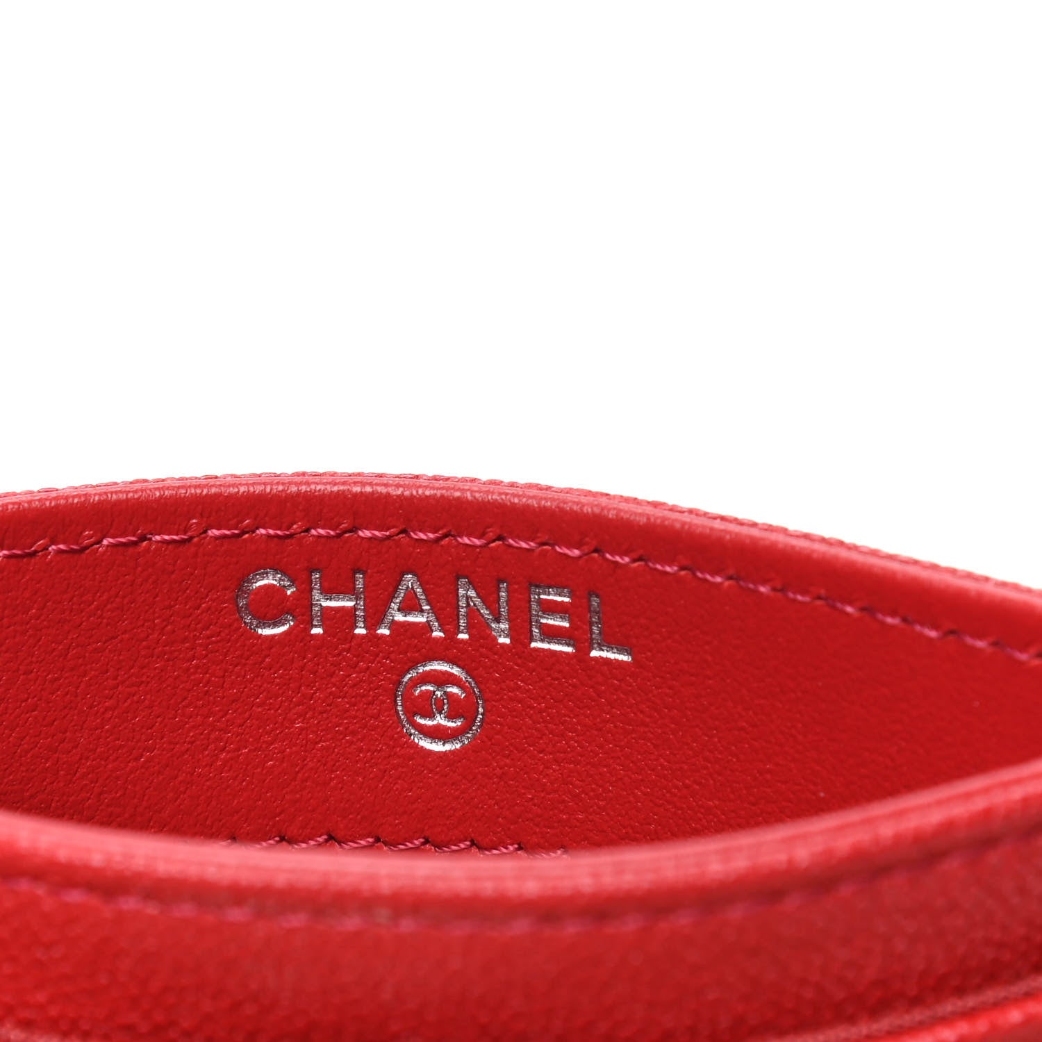 Chanel Caviar Quilted Boy Card Holder Red 4 of 5