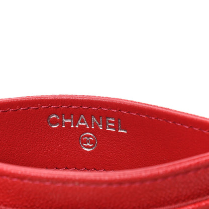 Chanel Caviar Quilted Boy Card Holder Red 4 of 5