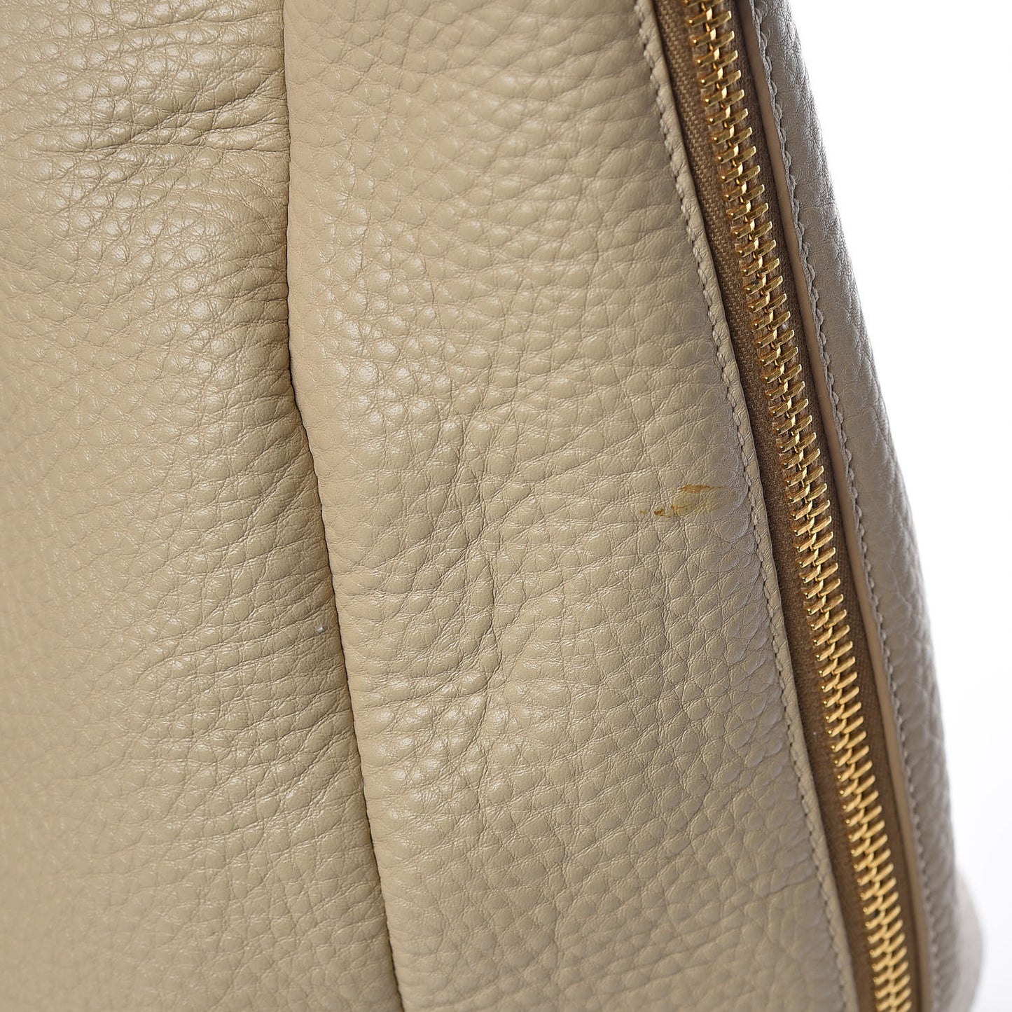 Vitello Daino Side Zip Tote Sabbia