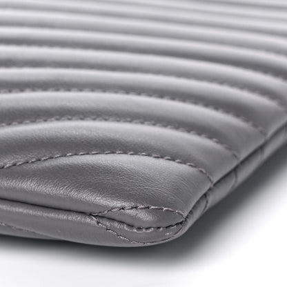 Saint Laurent Calfskin Matelasse Monogram Cassandre Tablet Pouch Smog 10 of 12