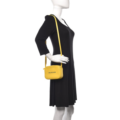 Balenciaga Smooth Calfskin Logo XS Everyday Camera Bag Jaune Soleil Black 2 of 10