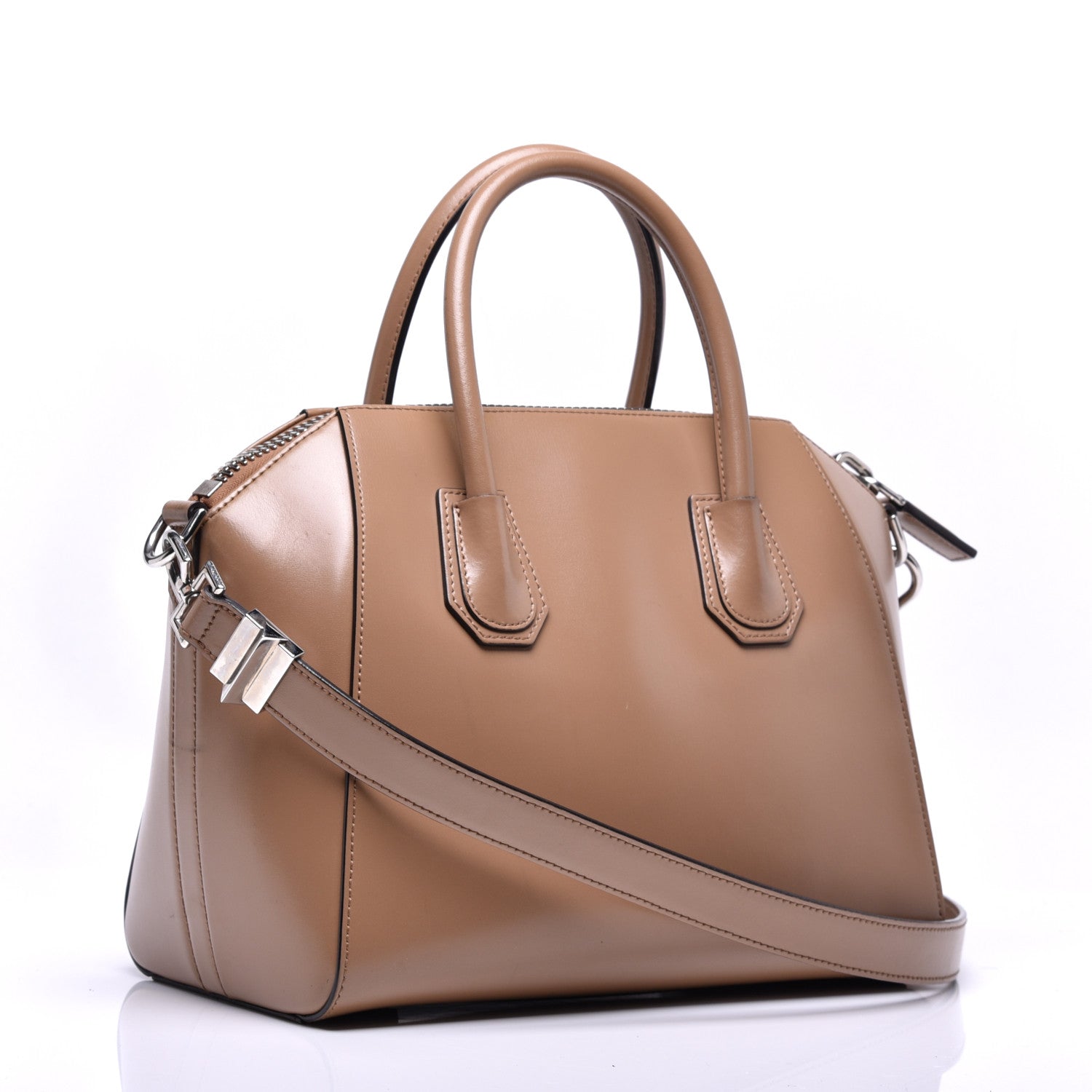 Givenchy Shiny Lord Calfskin Small Antigona Dark Beige 4 of 10
