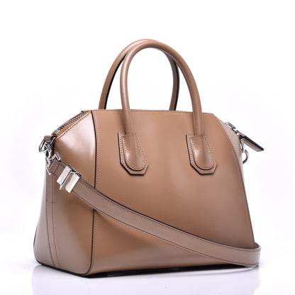 Givenchy Shiny Lord Calfskin Small Antigona Dark Beige 4 of 10