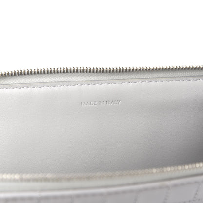Celine Lambskin Quilted Zip Pouch Grey 6 of 7