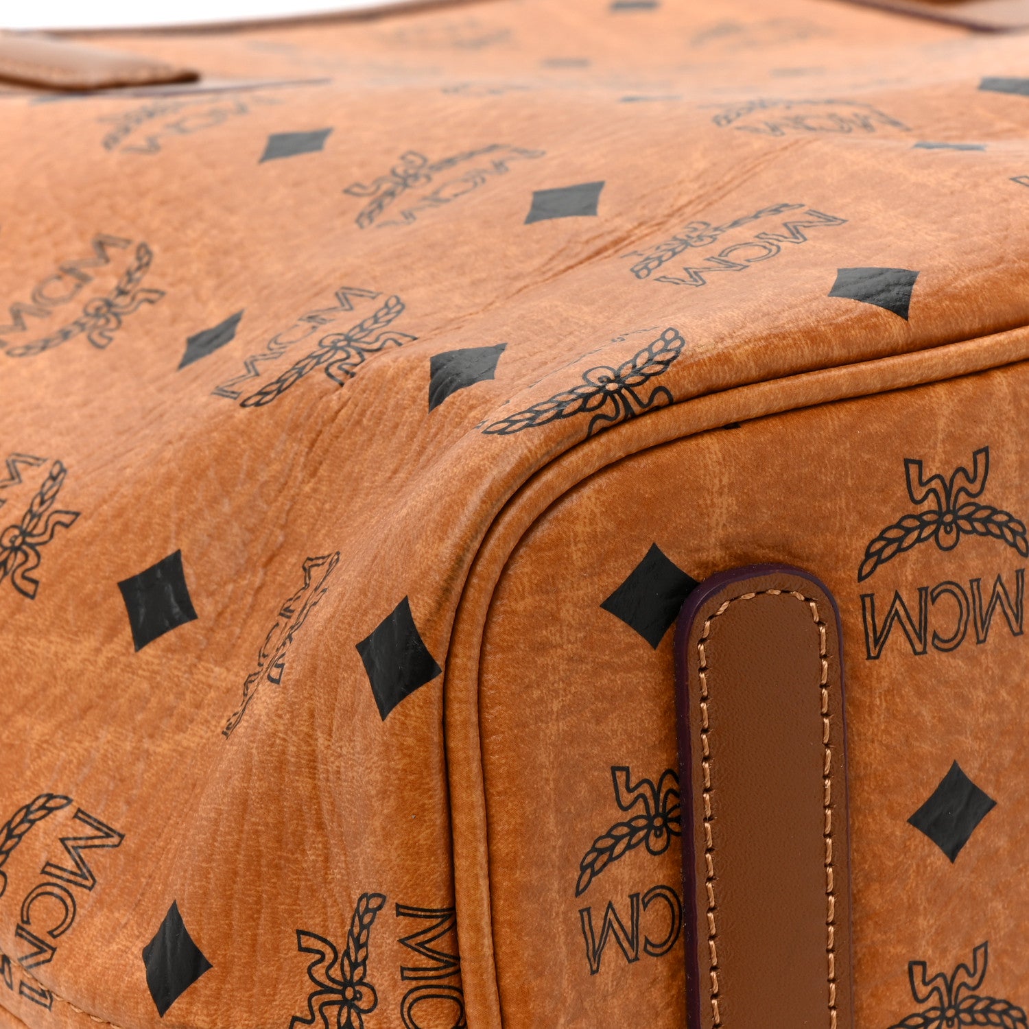 MCM Visetos Medium Liz Reversible Shopper Tote Cognac 19 of 21