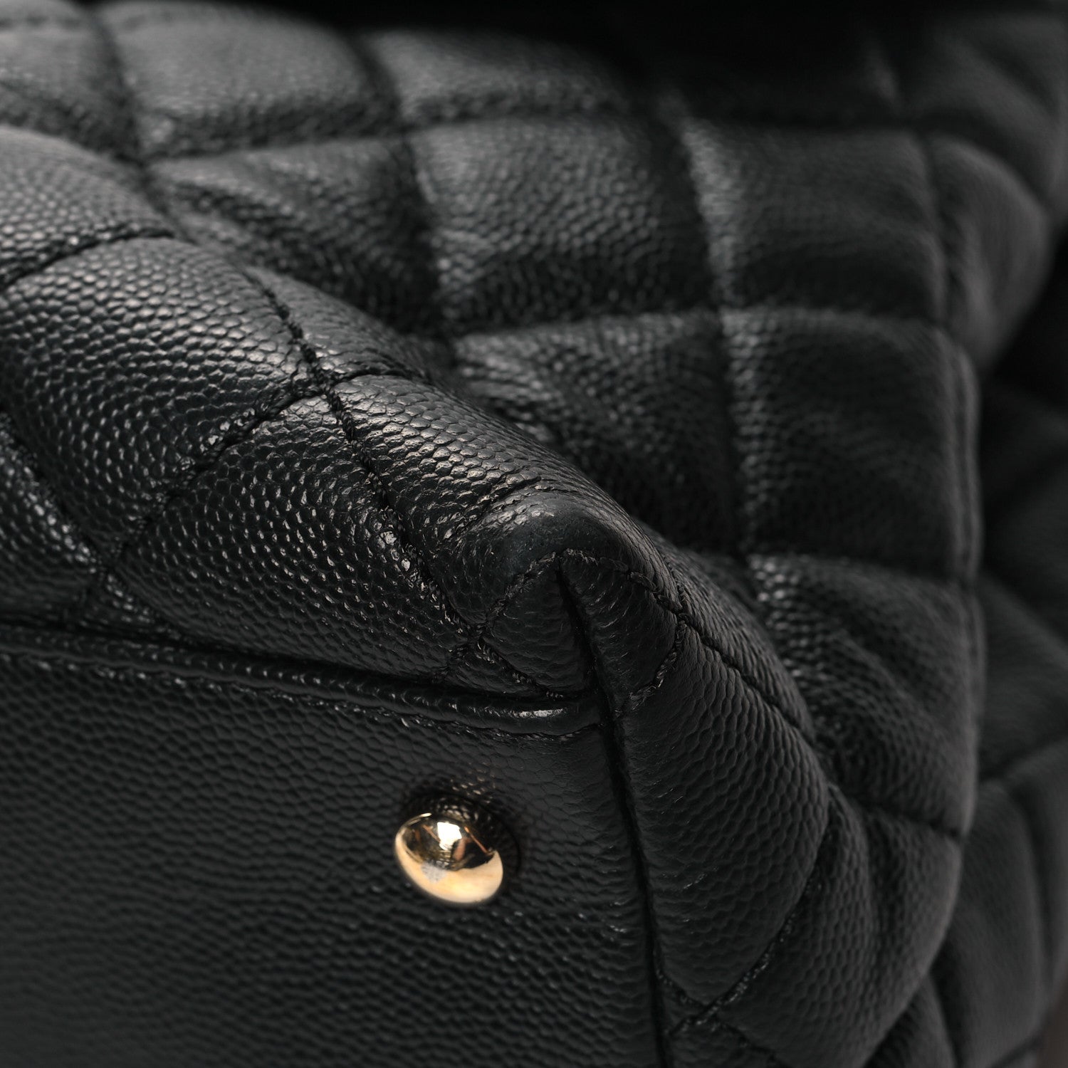 Chanel Caviar Quilted Medium Coco Handle Flap Black 12 of 14