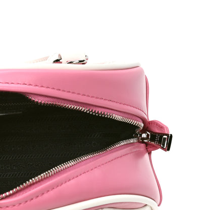 Prada Soft Calfskin Bowling Bag Begonia White 4 of 4