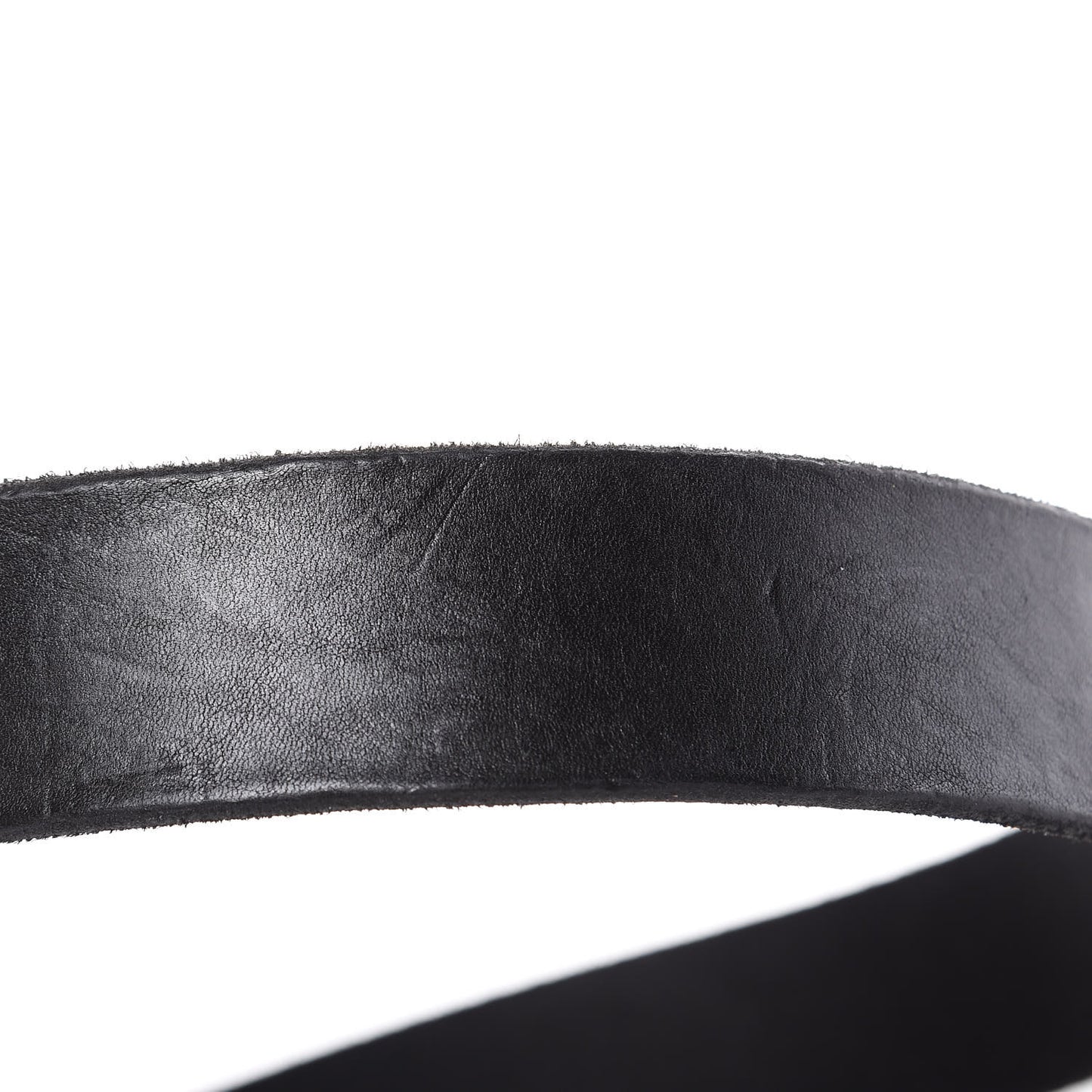 Calfskin Brass Feline Buckle Belt 85 34 Black