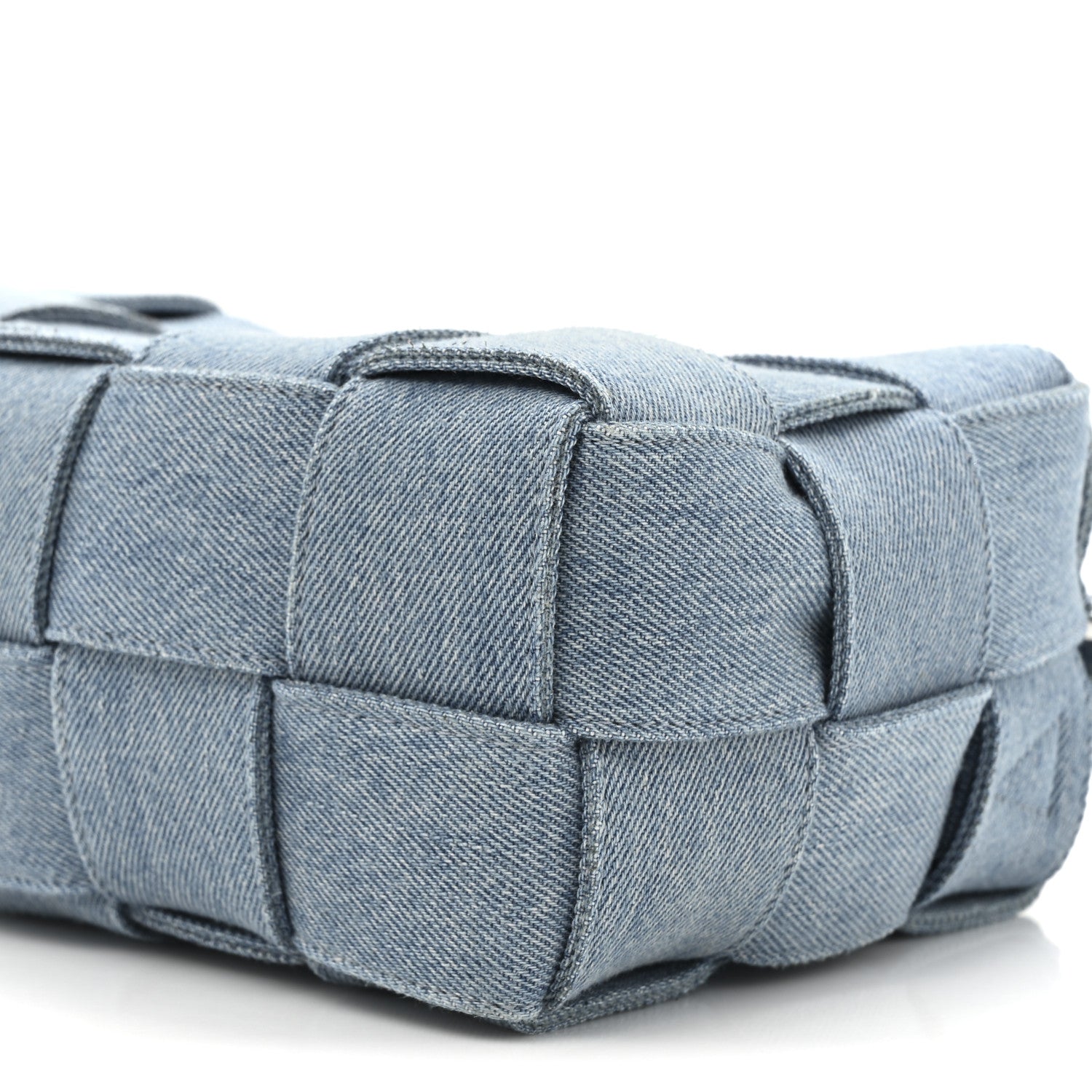 Bottega Veneta Denim Maxi Intrecciato Brick Cassette Bag Indigo Washed 9 of 10