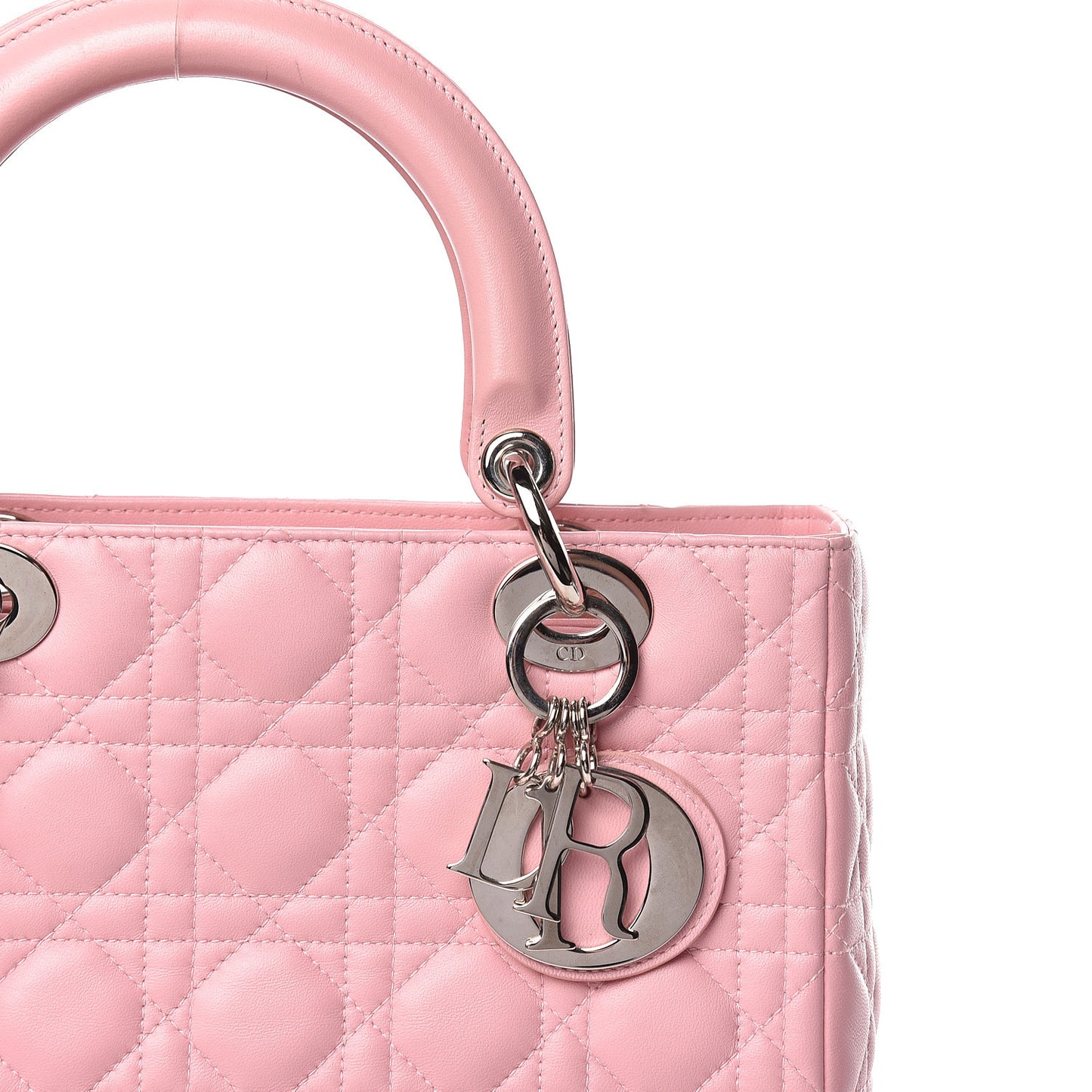 Lambskin Cannage Medium Lady Dior Pink