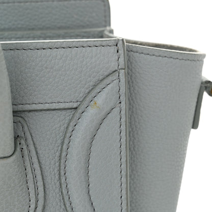 Celine Drummed Calfskin Nano Luggage Almond 11 of 17