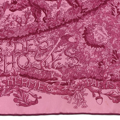 Hermes Silk Jardins Des Metamorphoses Scarf Pink 2 of 10