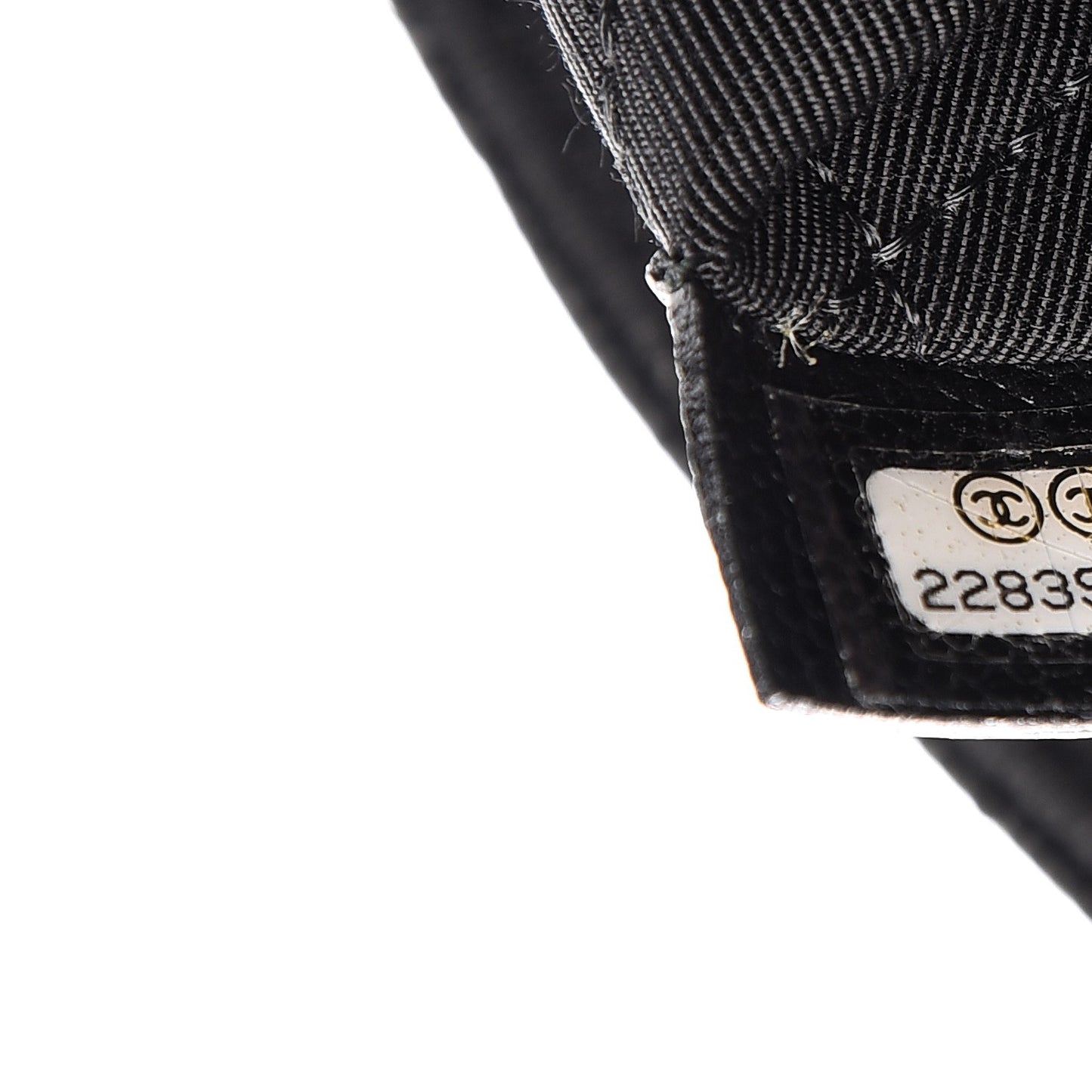 Caviar Quilted Large Golden Class Pouch Black
