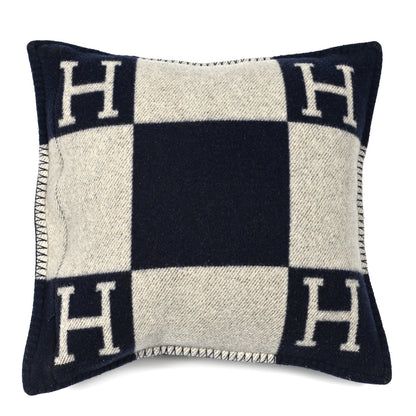 Hermes Wool Cashmere Avalon Pillow GM Ecru Gris Fonce 2 of 3
