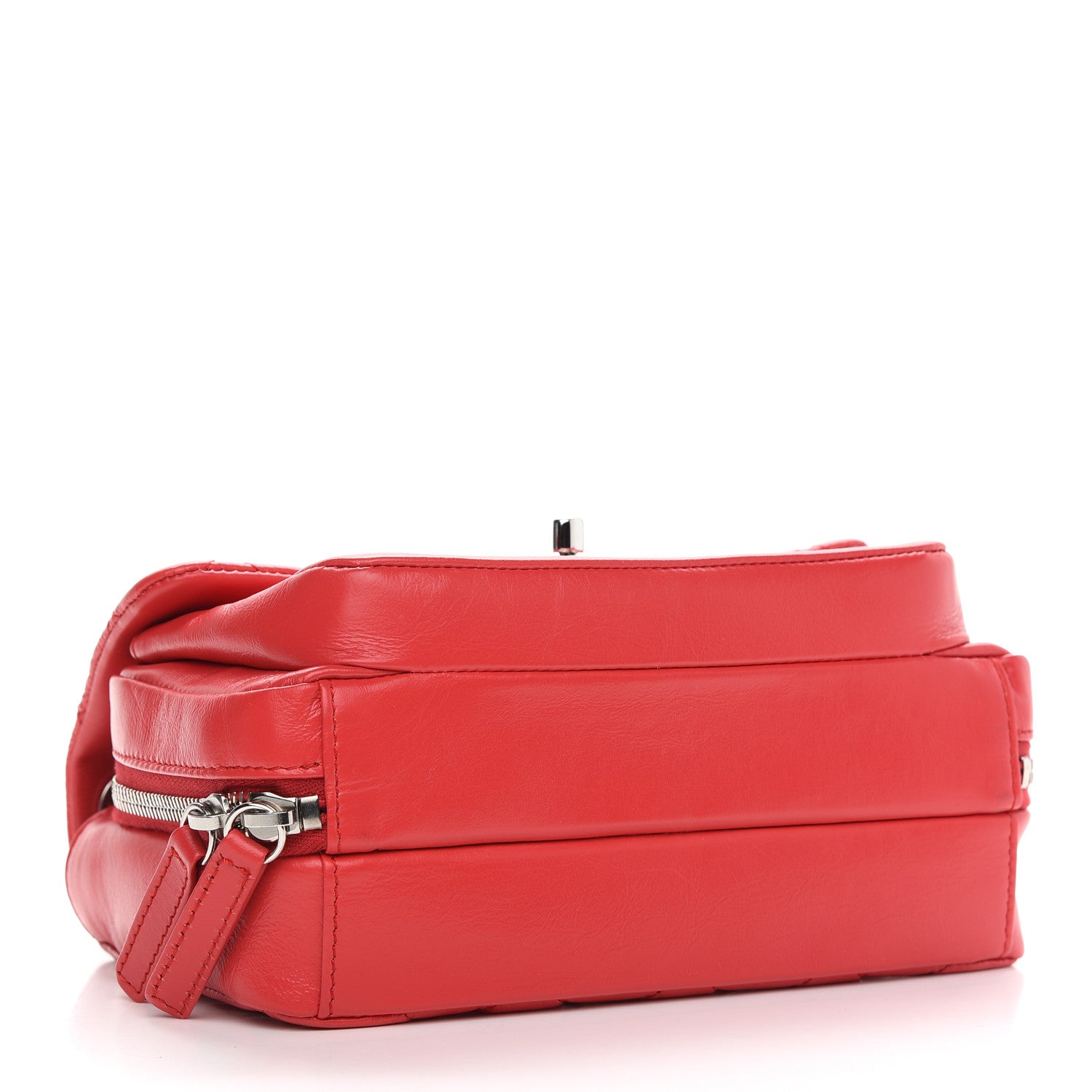 Chanel Aged Calfskin Quilted Express Zip Around Flap Red 4 of 9