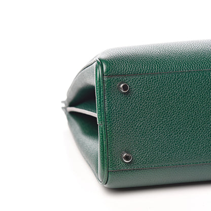Gucci Grainy Calfskin Medium Zumi Top Handle Bag Vintage Green 7 of 9