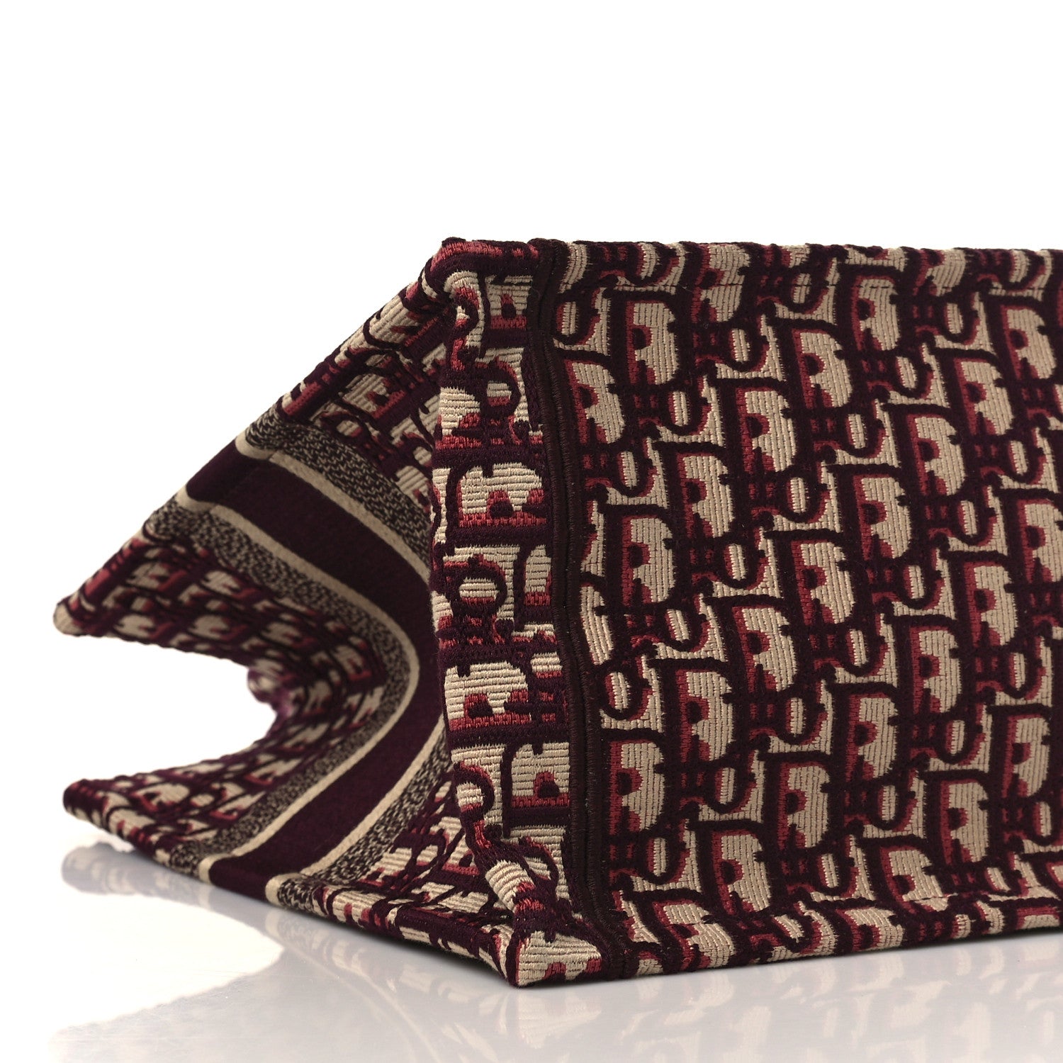 Christian Dior Oblique Medium Book Tote Burgundy Multicolor 7 of 8