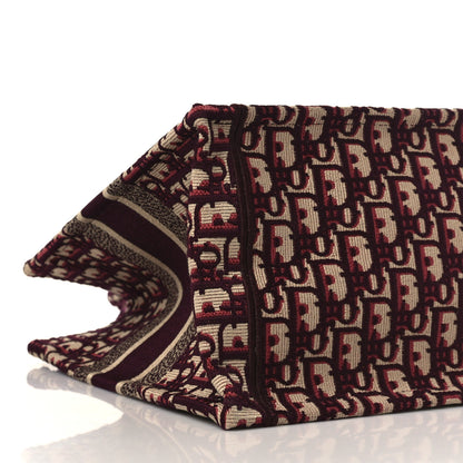 Christian Dior Oblique Medium Book Tote Burgundy Multicolor 7 of 8