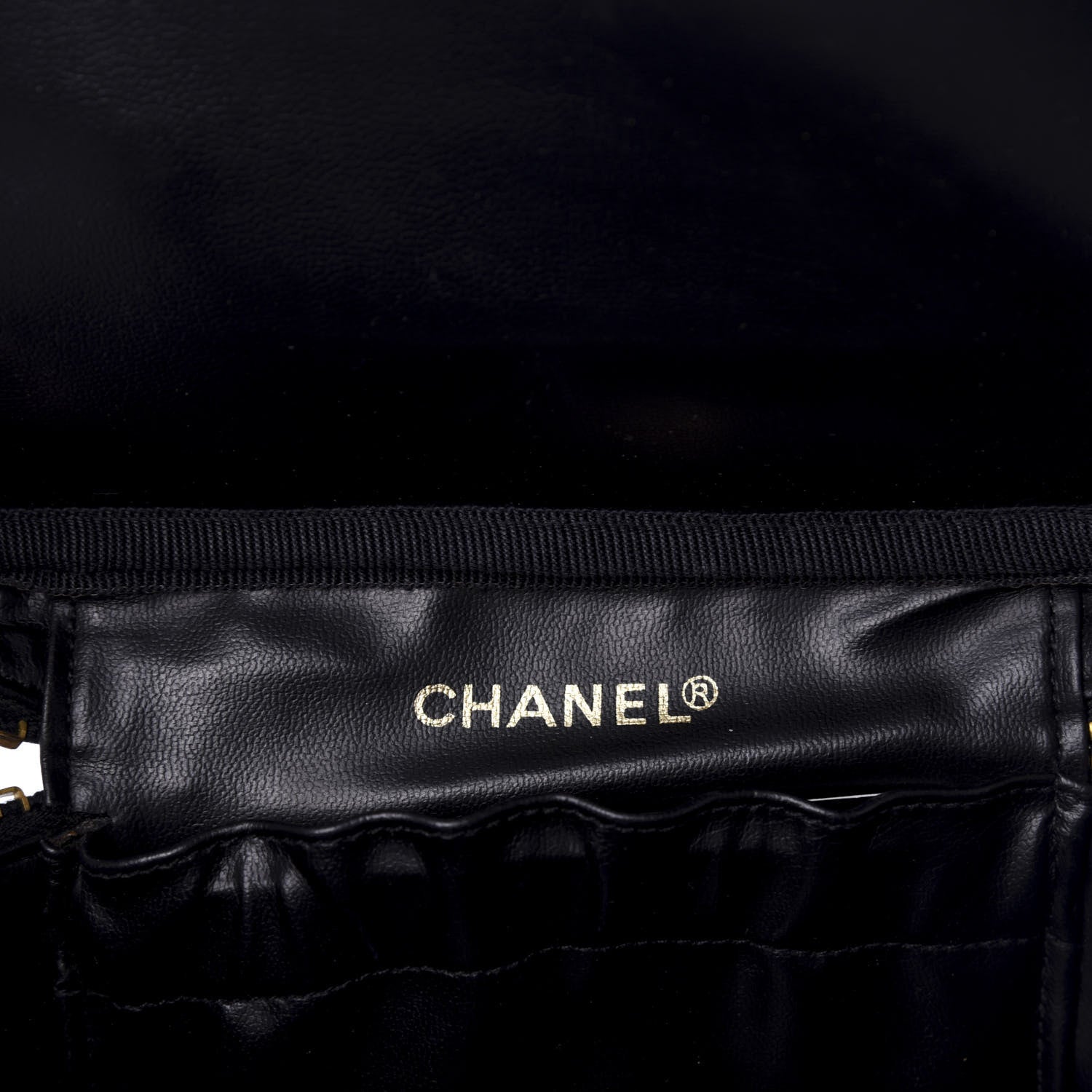 Chanel Lambskin Vanity Cosmetic Case Black 6 of 9