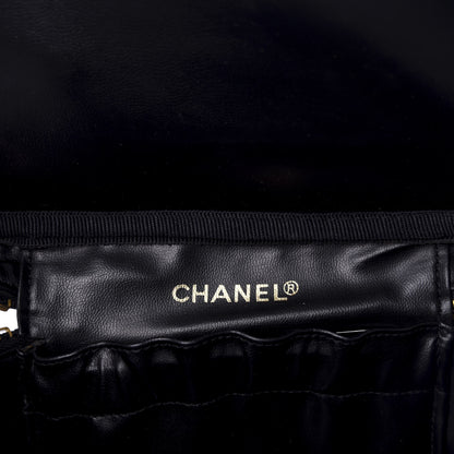 Chanel Lambskin Vanity Cosmetic Case Black 6 of 9