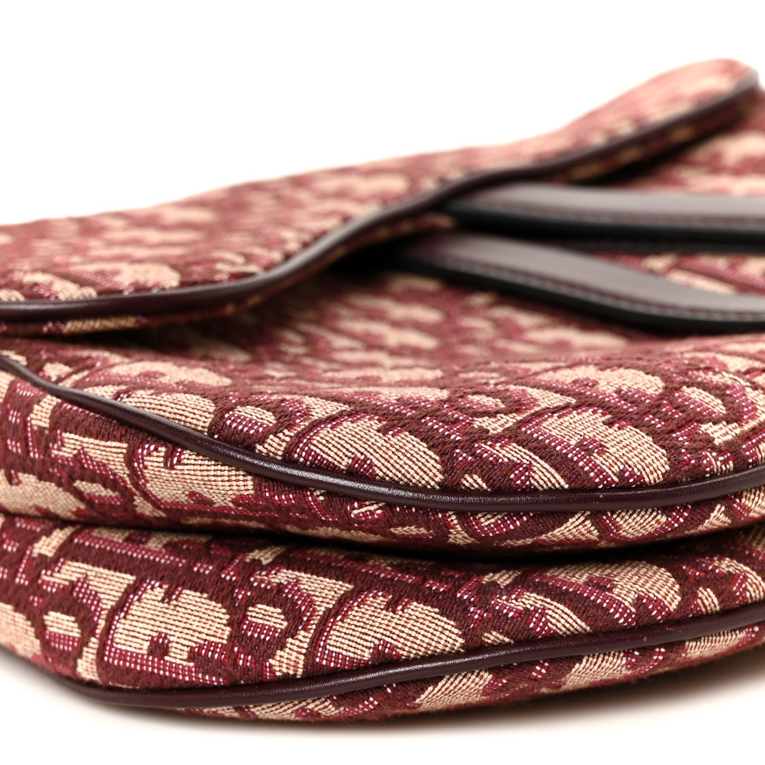 Christian Dior Oblique Saddle Bag Burgundy 9 of 10