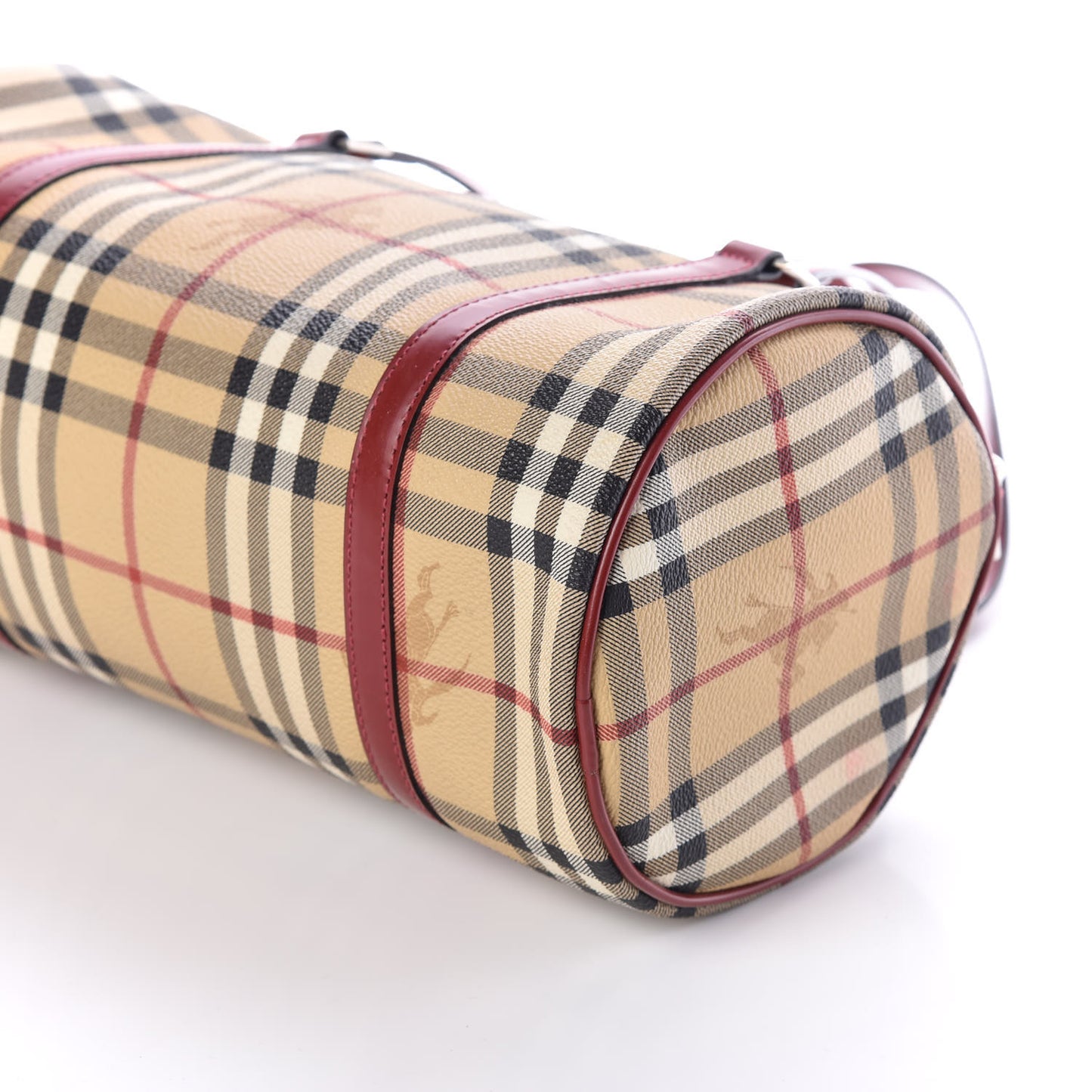 Haymarket Check Barrel Bag Red