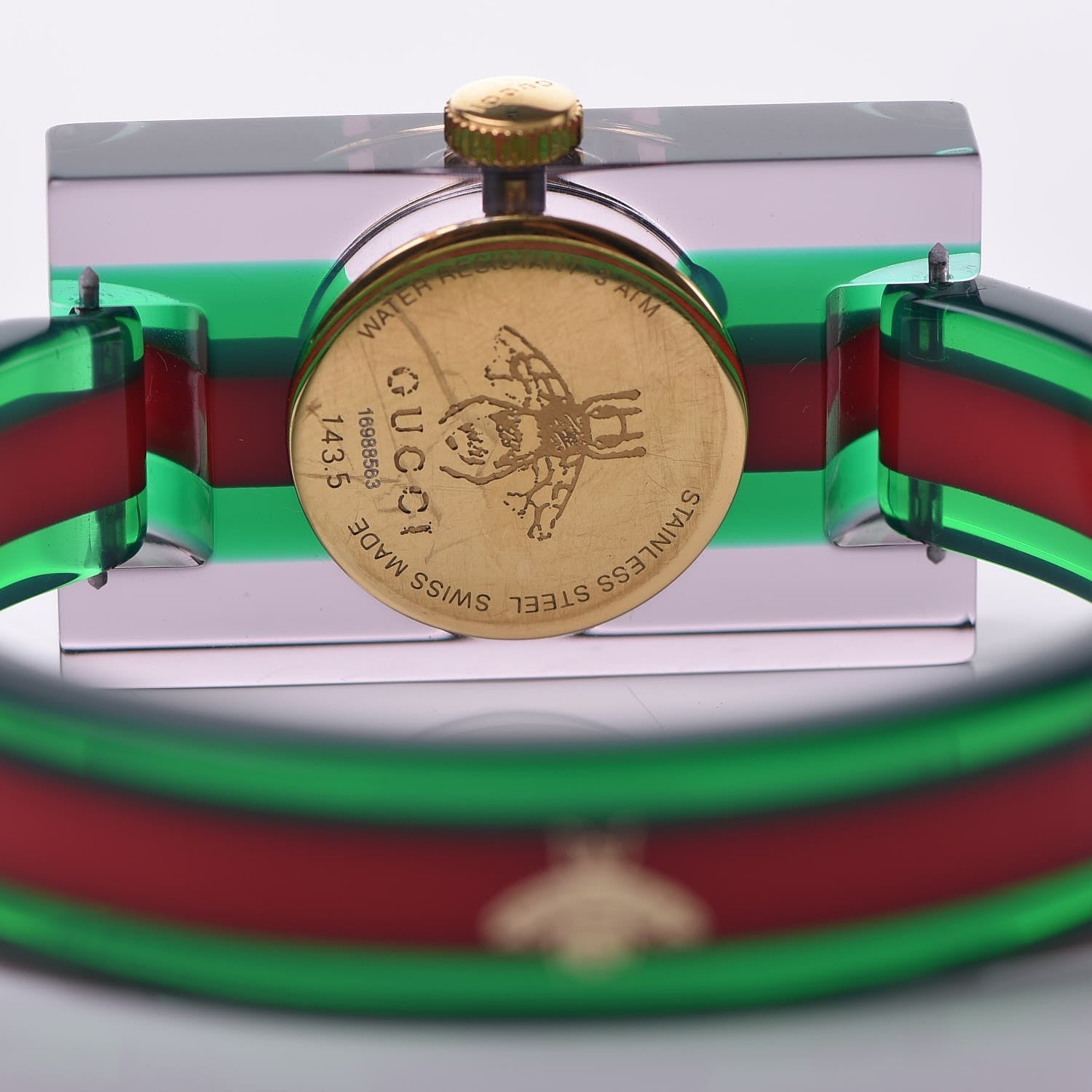 Gucci Stainless Steel Plexiglass 24mm Quartz Watch 5 of 6