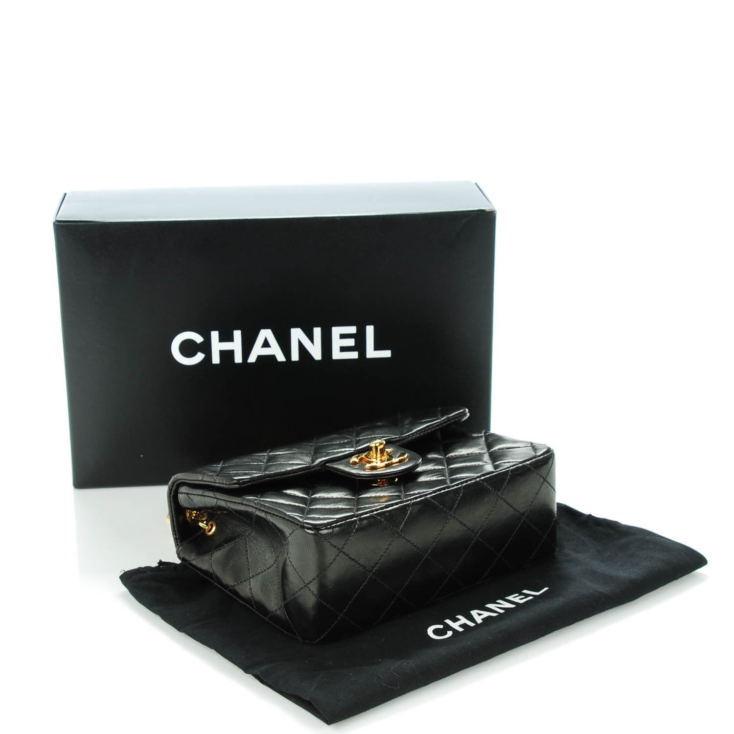 Chanel Lambskin Quilted Mini Square Flap Black 4 of 8