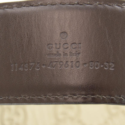 Gucci Guccissima Interlocking G Belt 80 32 Ivory 4 of 5