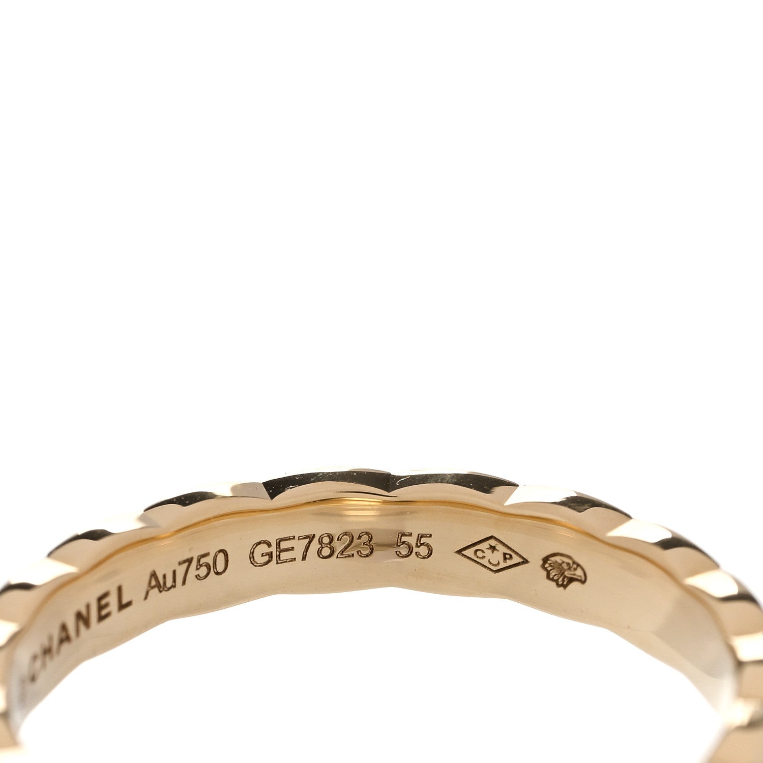 Chanel 18K Yellow Gold Mini Coco Crush Ring 55 7.25 10 of 11