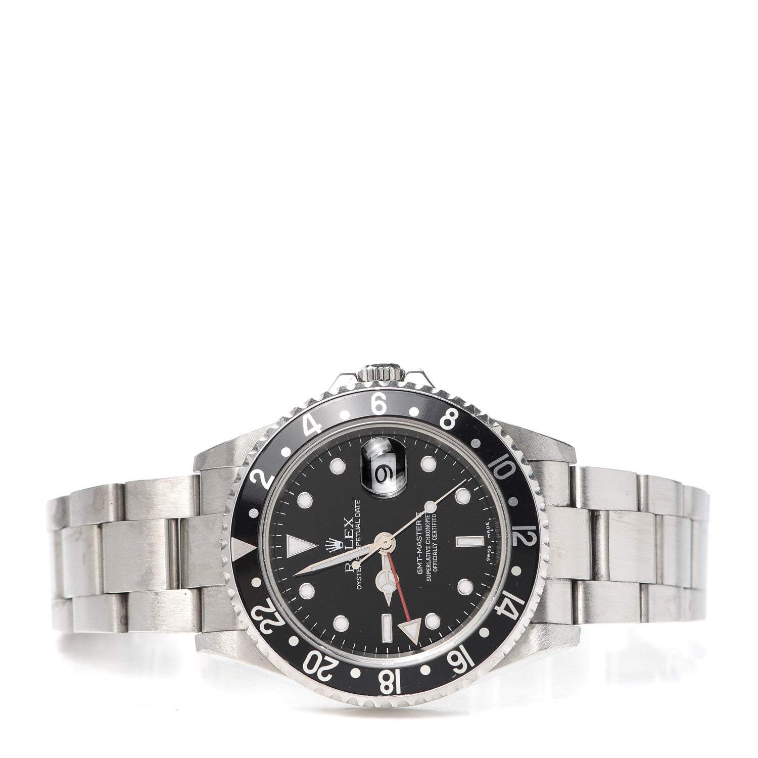 Rolex Stainless Steel 40mm Oyster Perpetual Date GMT Master II Watch Black 16710 2 of 5