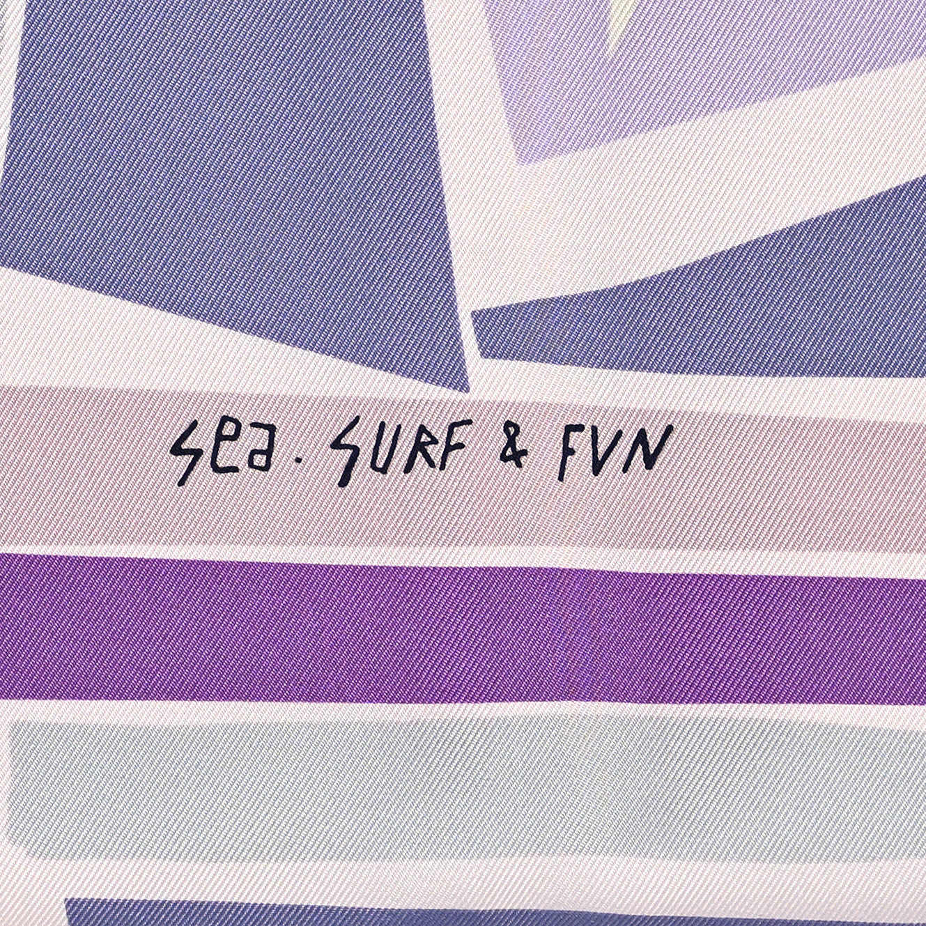 Silk Jersey Sea Surf and Fun Scarf 90 Rose Pale Mauve Jaune Soufre