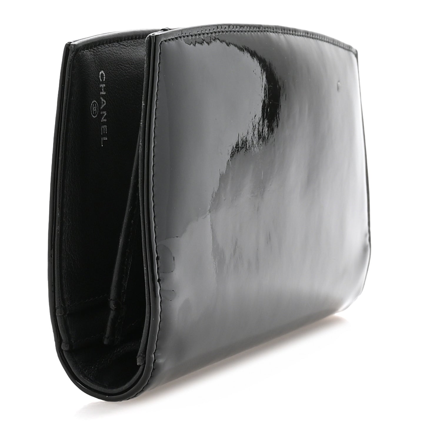 Patent CC Trousse Maquil Yen Wallet Black