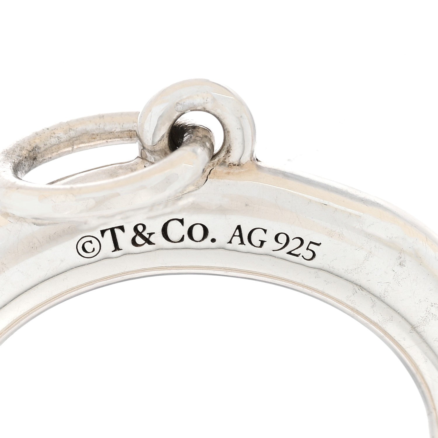 Tiffany Sterling Silver Modern Oval Key Pendant 3 of 4