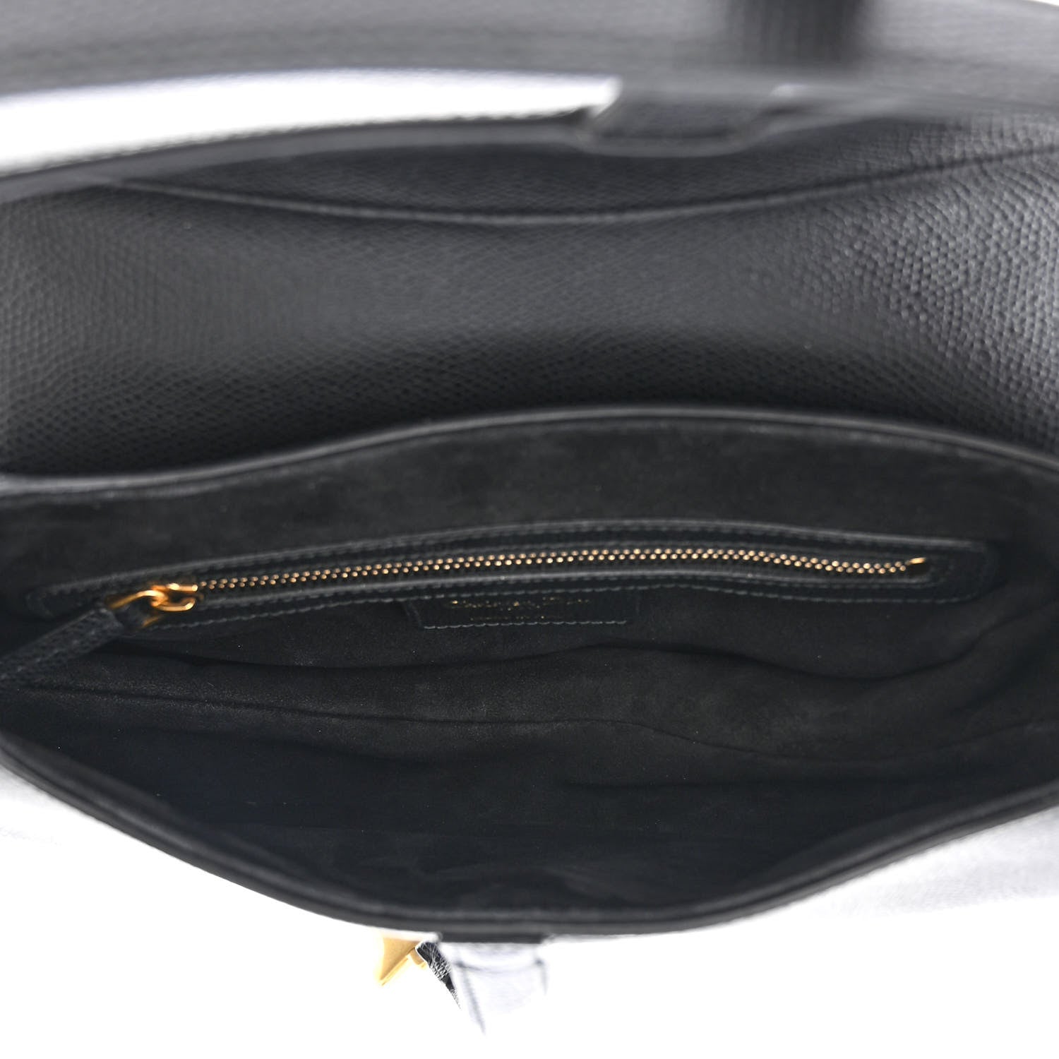Christian Dior Grained Calfskin Saddle Bag Black 5 of 10