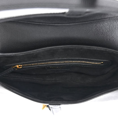 Christian Dior Grained Calfskin Saddle Bag Black 5 of 10
