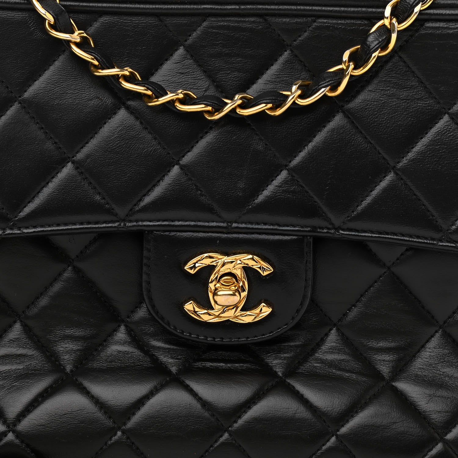 Chanel Lambskin Quilted Tassel Flap Camera Case Black 9 of 12