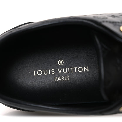 Louis Vuitton Calfskin Embossed Monogram Mens Luxembourg Sneakers 36 Black 10 of 10