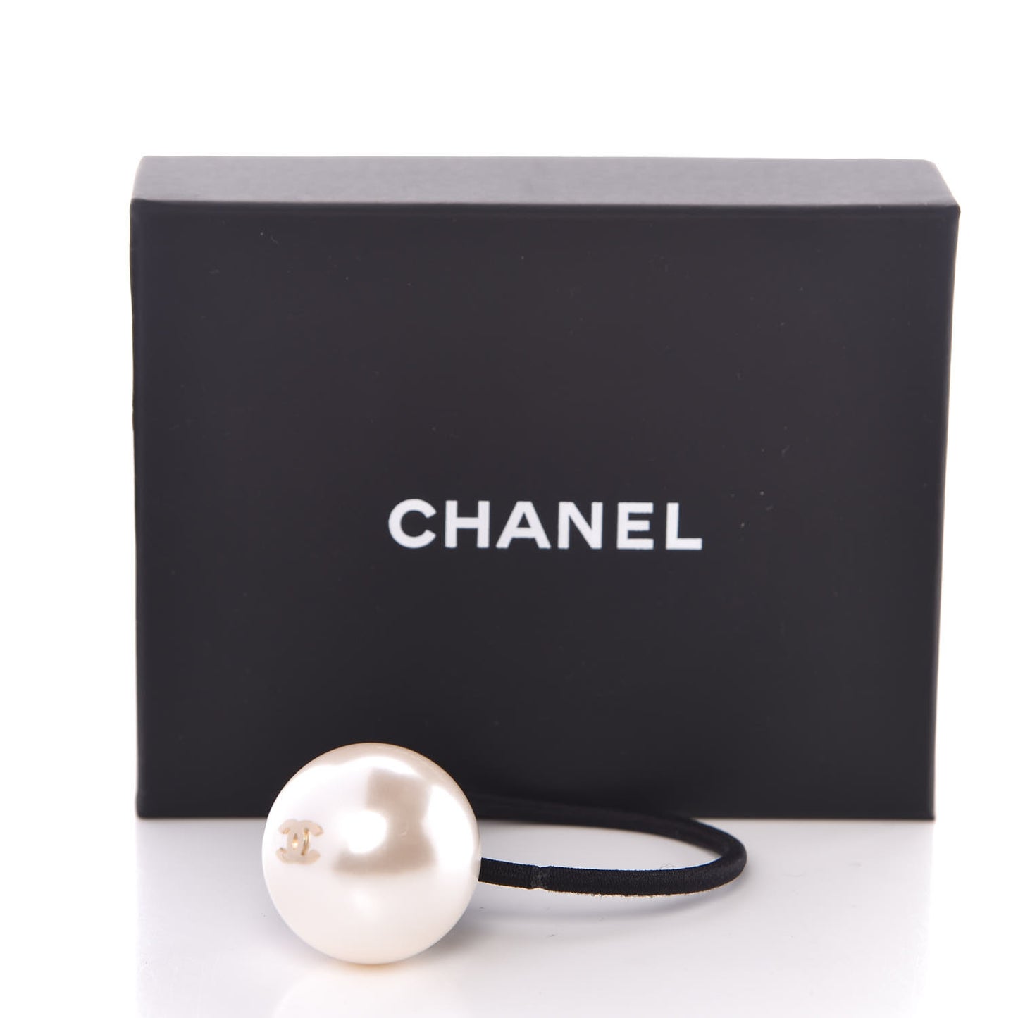 Pearl CC Hair Tie Black White